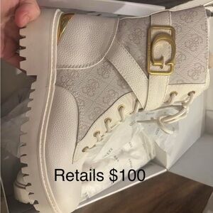 Women's White Designer Ankle Boots
